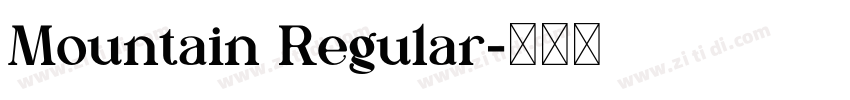 Mountain Regular字体转换